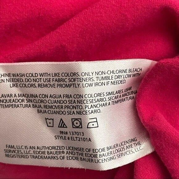 Eddie Bauer Pullover with Hood Long Sleeve Pink Women's Size Large - Picture 6 of 6
